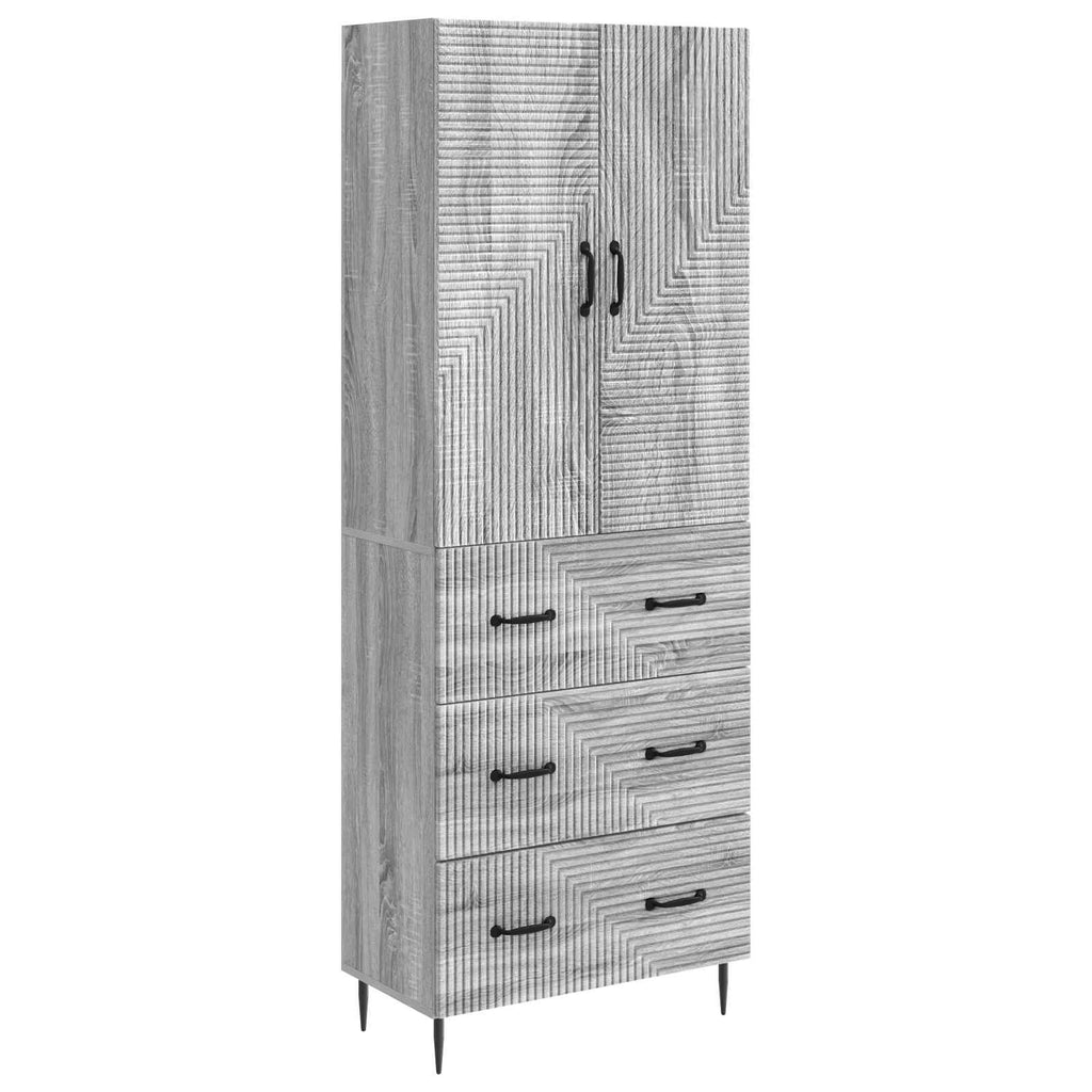 Schrankset 2 pcs Grau Sonoma 66 x 34,5 x 90 cm Holzwerkstoff