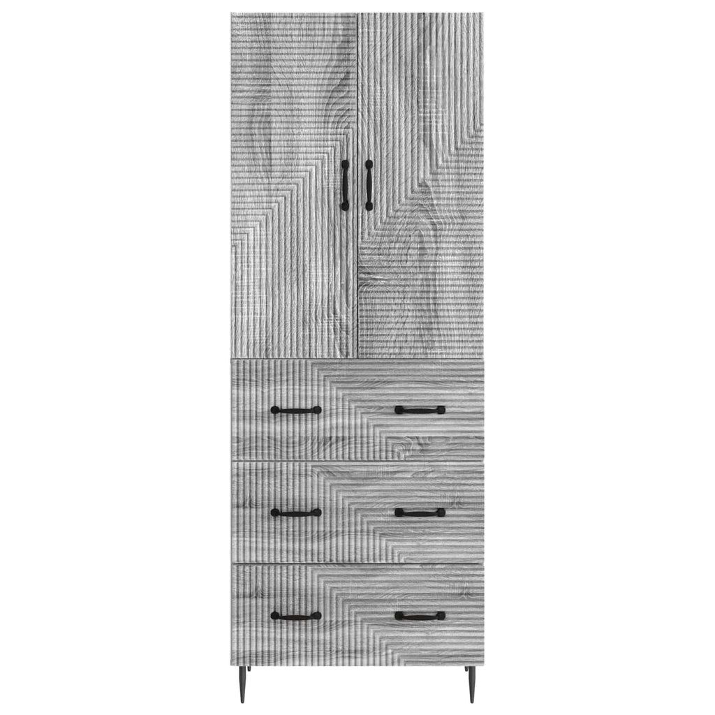 Schrankset 2 pcs Grau Sonoma 66 x 34,5 x 90 cm Holzwerkstoff
