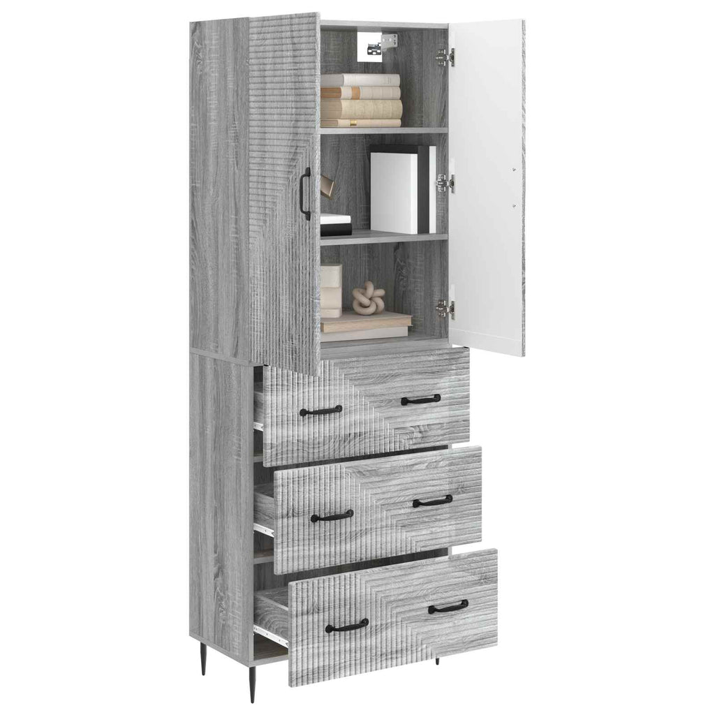 Schrankset 2 pcs Grau Sonoma 66 x 34,5 x 90 cm Holzwerkstoff