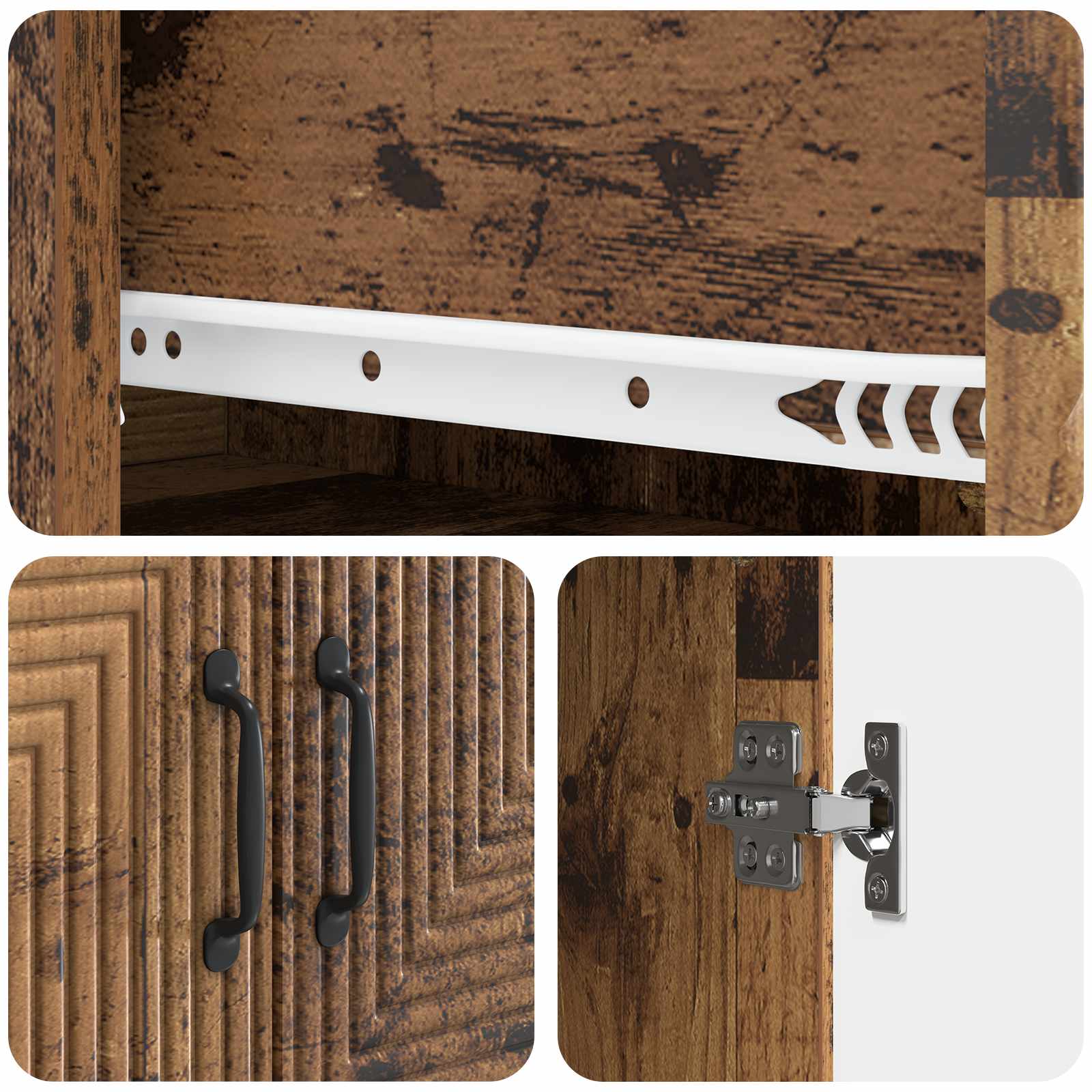 Schrankset 2 pcs Altholz 66 x 34,5 x 90 cm Holzwerkstoff