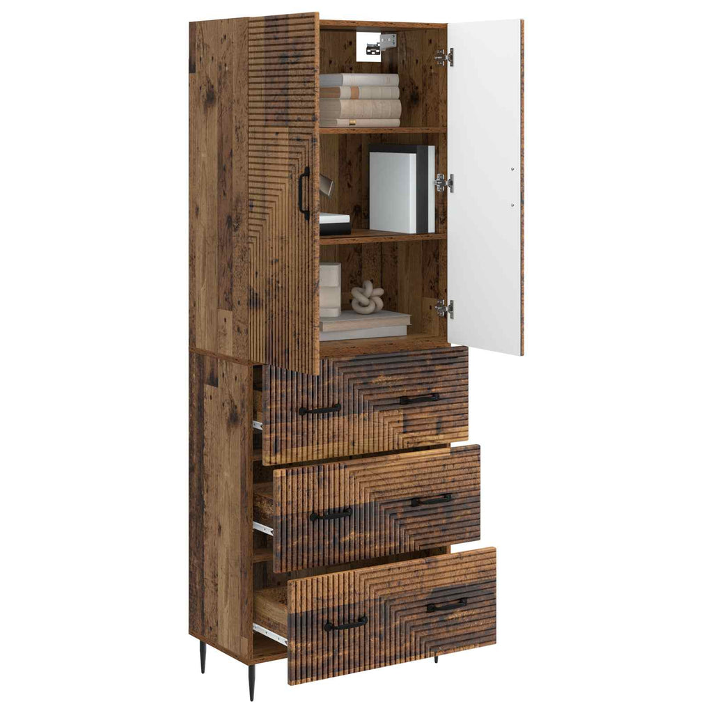 Schrankset 2 pcs Altholz 66 x 34,5 x 90 cm Holzwerkstoff