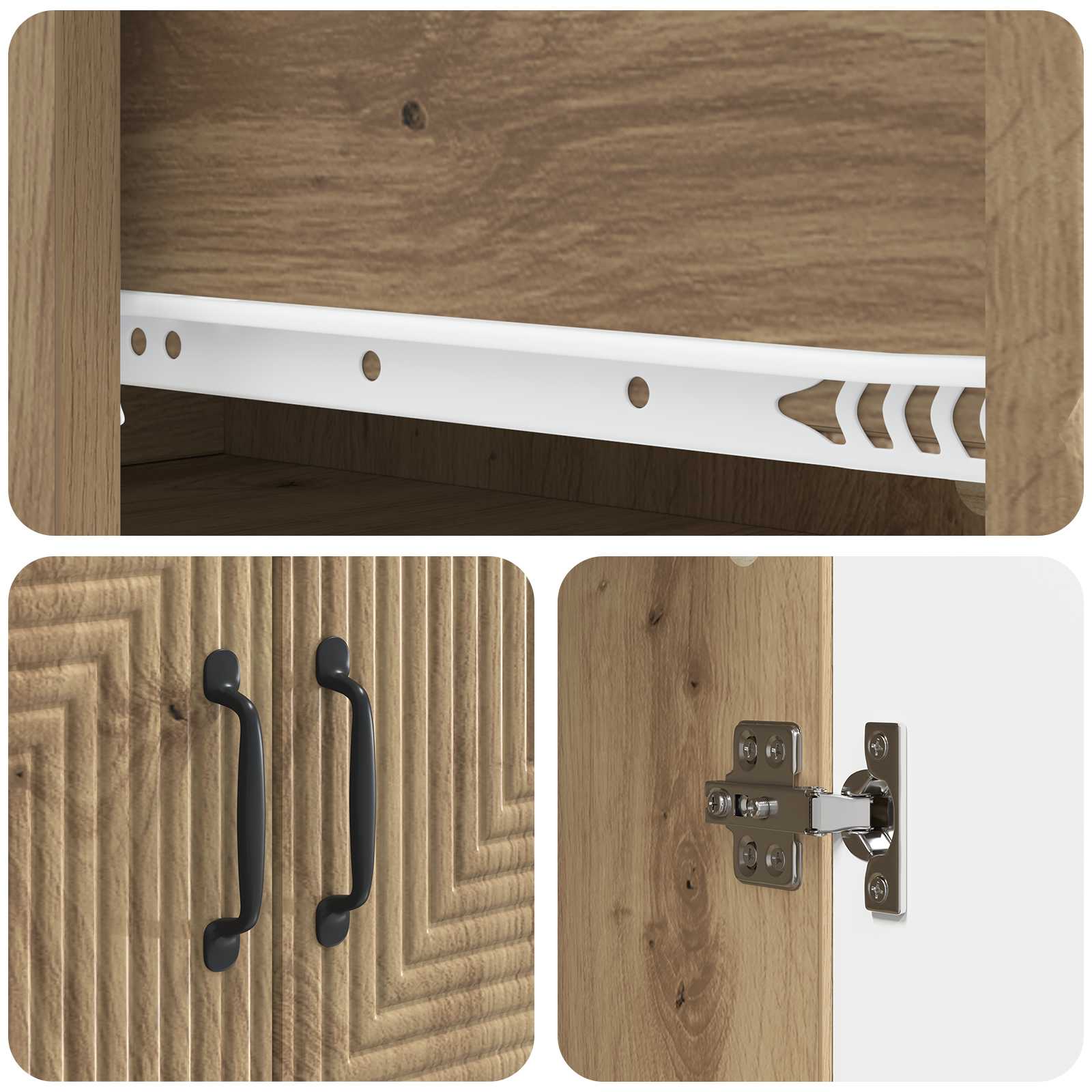 Schrankset 2 pcs Artisan-Eiche 66 x 34,5 x 90 cm Holzwerkstoff