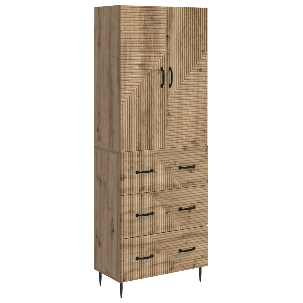 Schrankset 2 pcs Artisan-Eiche 66 x 34,5 x 90 cm Holzwerkstoff
