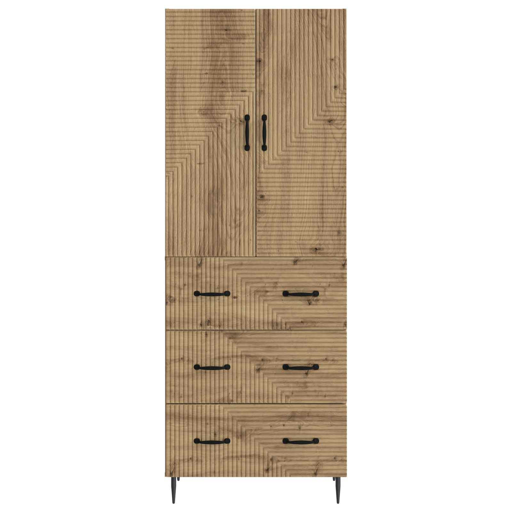 Schrankset 2 pcs Artisan-Eiche 66 x 34,5 x 90 cm Holzwerkstoff
