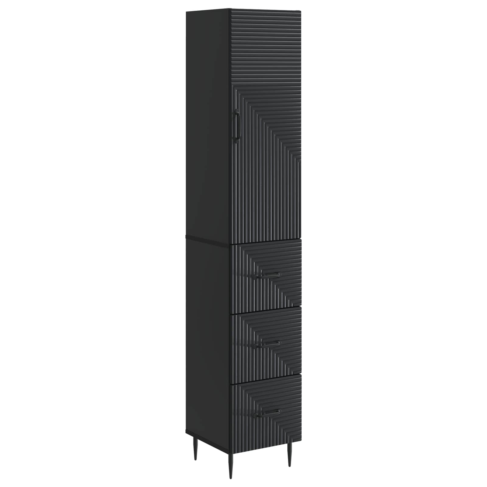 Schrankset 2 pcs Schwarz 33 x 34,5 x 90 cm Holzwerkstoff