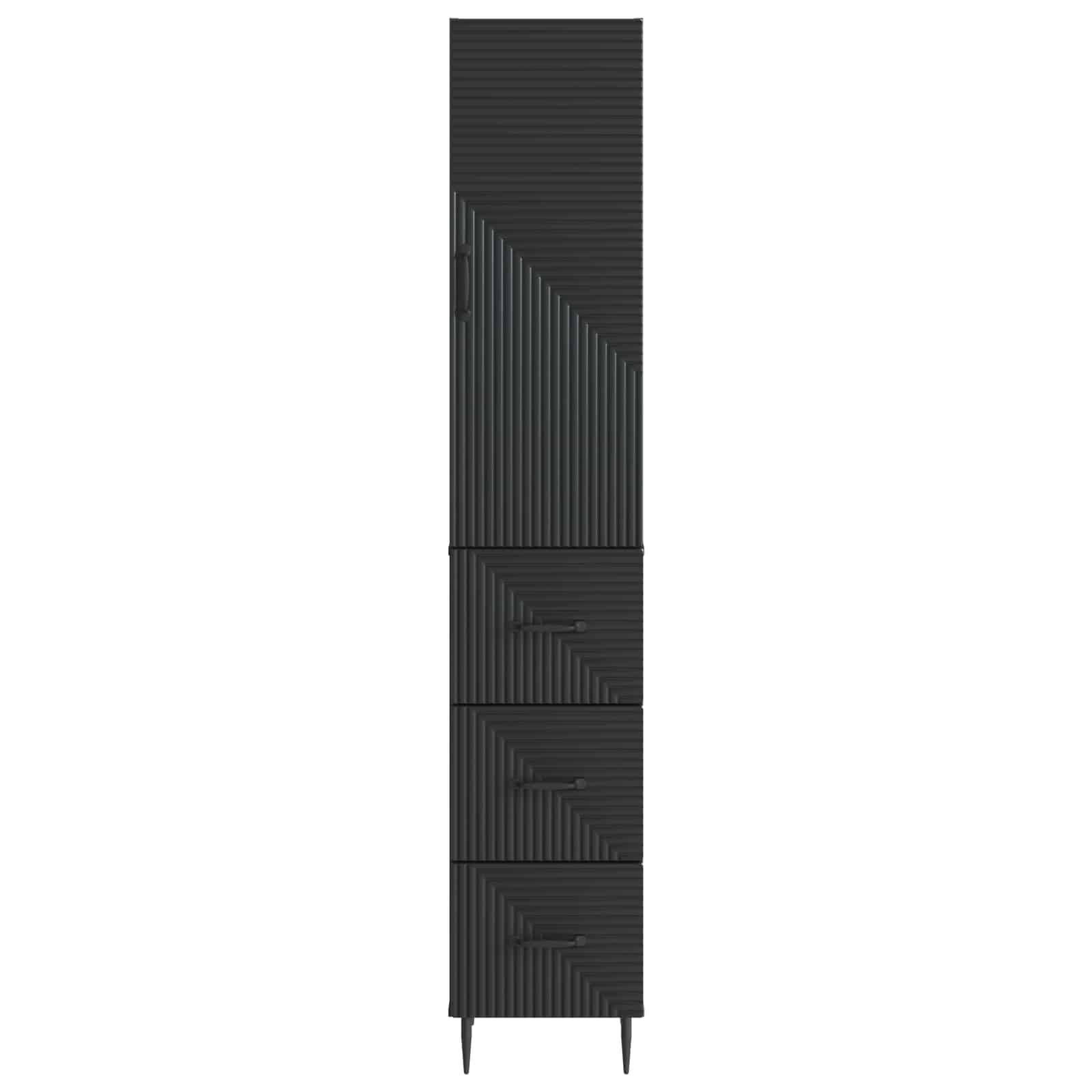 Schrankset 2 pcs Schwarz 33 x 34,5 x 90 cm Holzwerkstoff