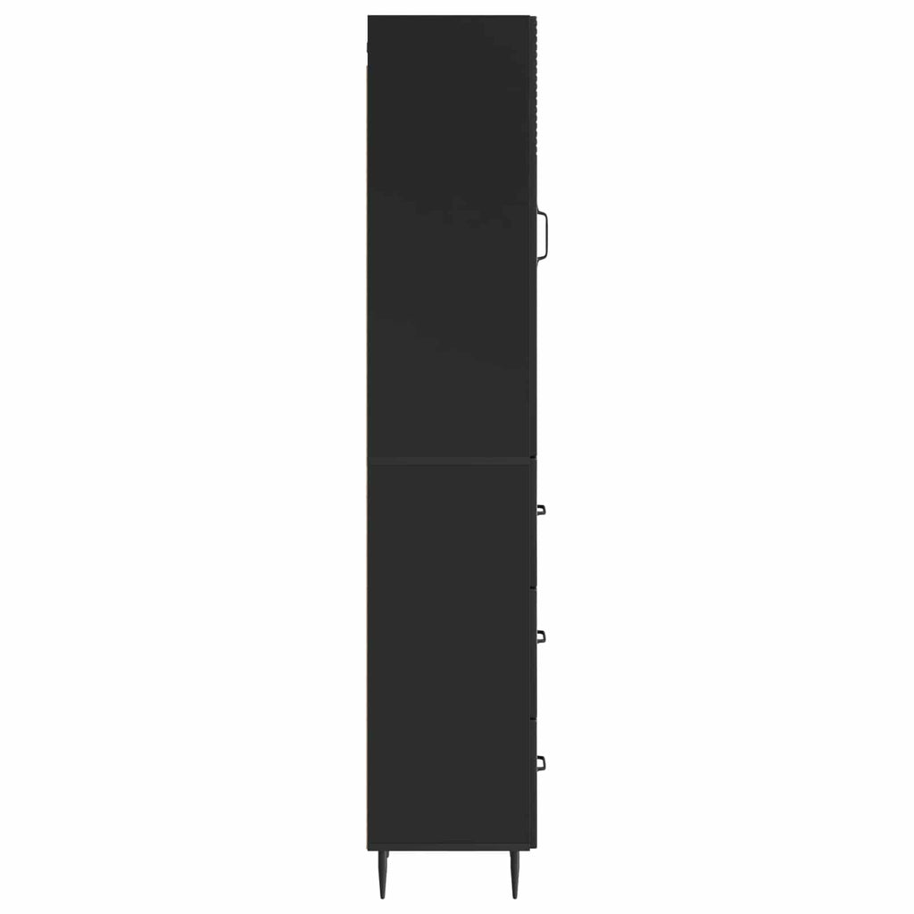 Schrankset 2 pcs Schwarz 33 x 34,5 x 90 cm Holzwerkstoff