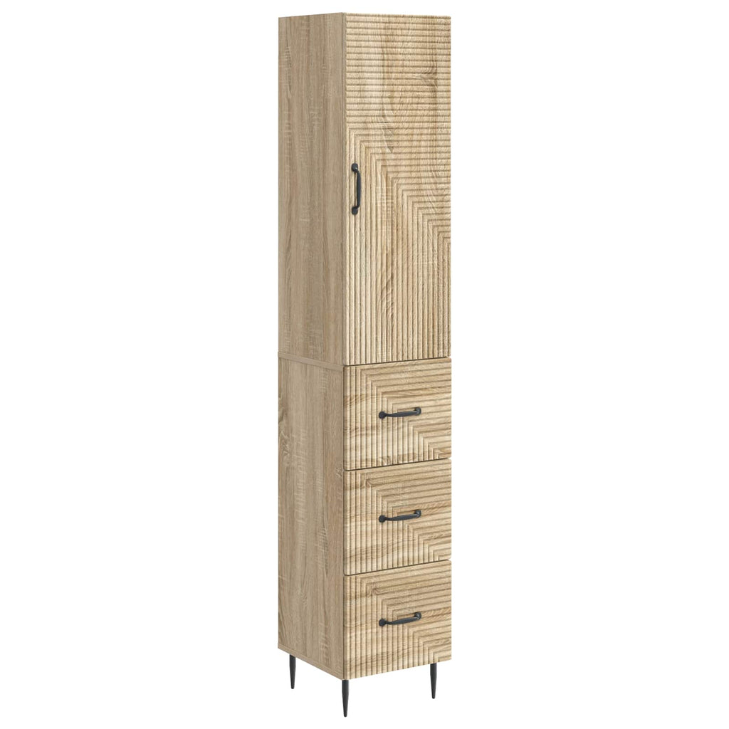 Schrankset 2 pcs Sonoma-Eiche 33 x 34,5 x 90 cm Holzwerkstoff
