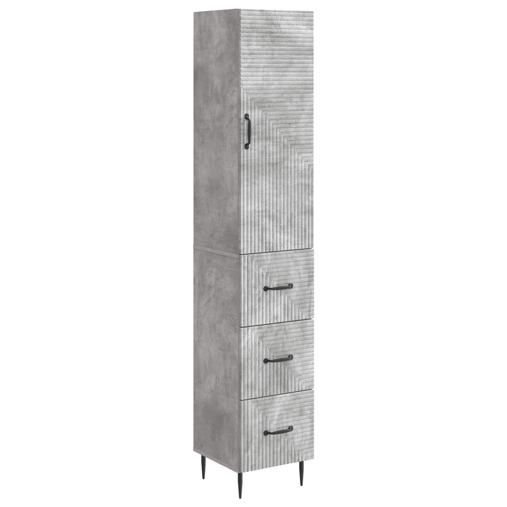 Schrankset 2 pcs Betongrau 33 x 34,5 x 90 cm Holzwerkstoff