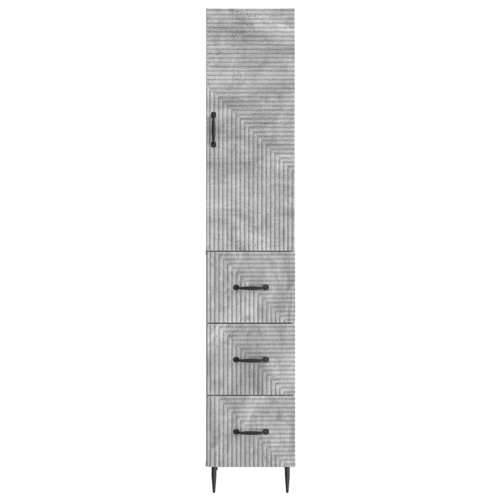 Schrankset 2 pcs Betongrau 33 x 34,5 x 90 cm Holzwerkstoff