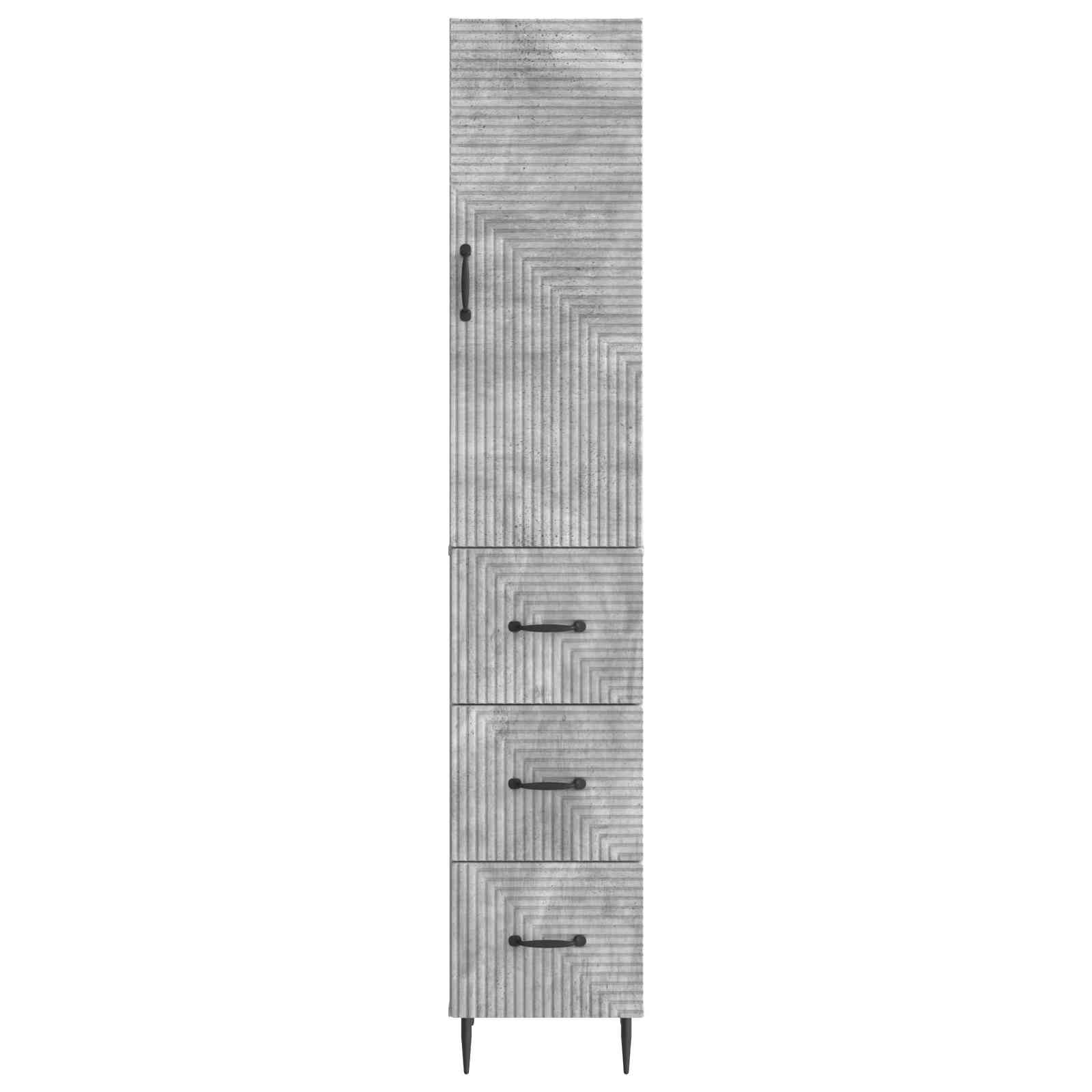 Schrankset 2 pcs Betongrau 33 x 34,5 x 90 cm Holzwerkstoff