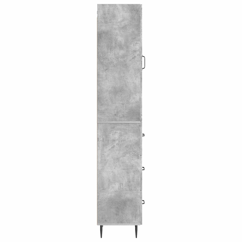Schrankset 2 pcs Betongrau 33 x 34,5 x 90 cm Holzwerkstoff