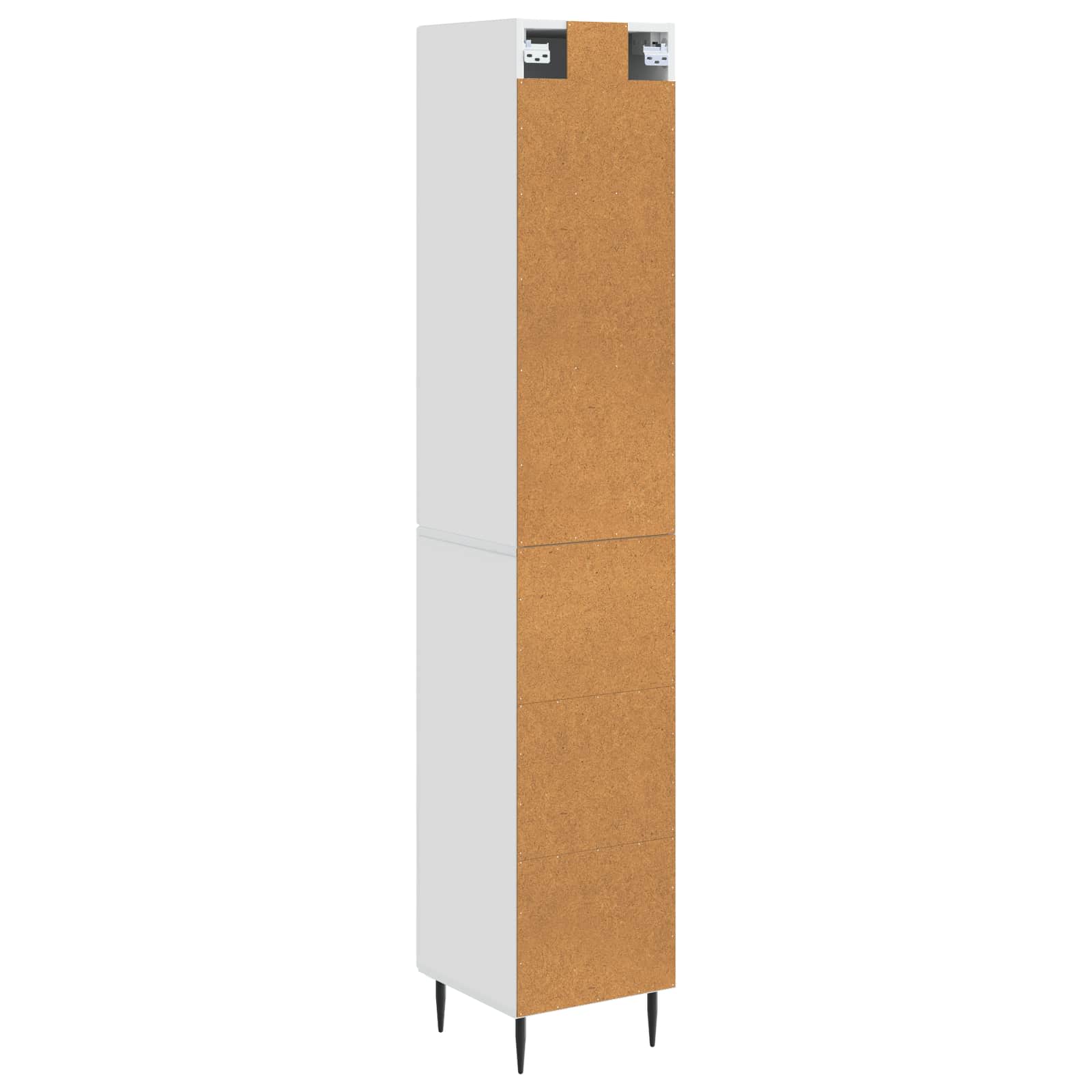 Schrankset 2 pcs Hochglanz Weiß 33 x 34,5 x 90 cm Holzwerkstoff