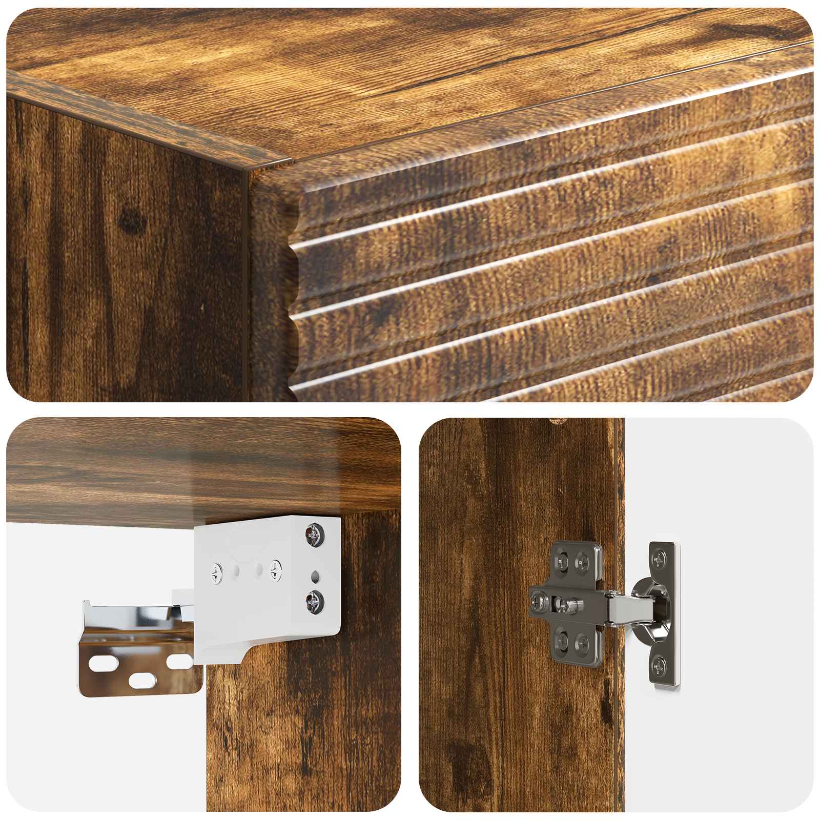Schrankset 2 pcs Geräucherte Eiche 33 x 34,5 x 90 cm