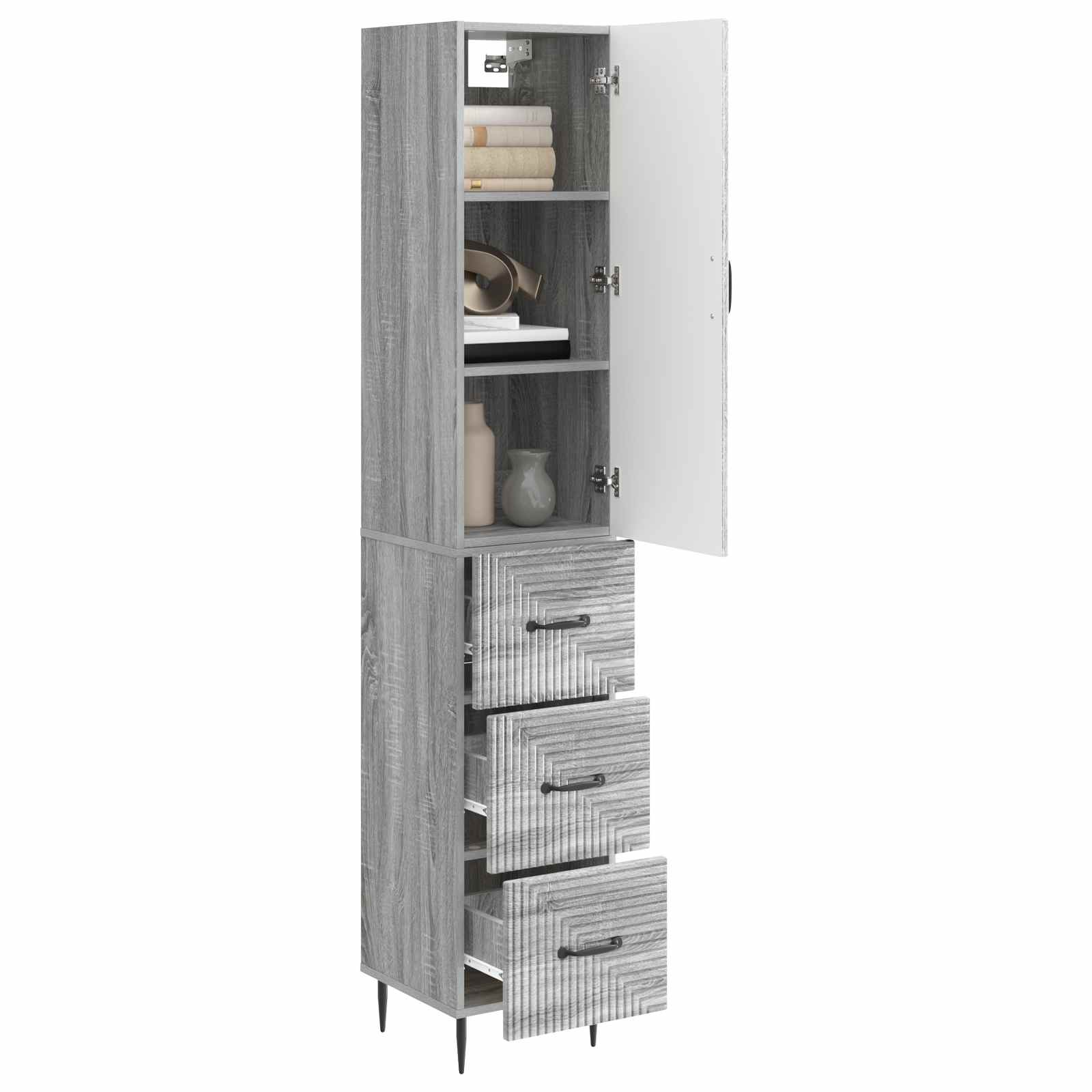 Schrankset 2 pcs Grau Sonoma 33 x 34,5 x 90 cm Holzwerkstoff