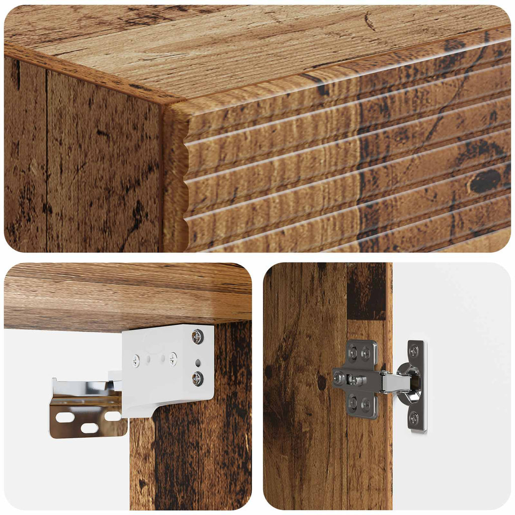Schrankset 2 pcs Altholz 33 x 34,5 x 90 cm Holzwerkstoff