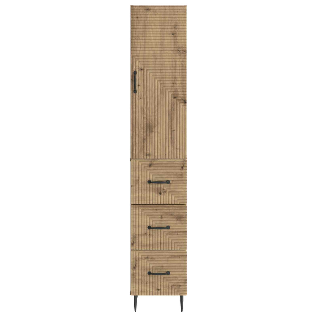 Schrankset 2 pcs Artisan-Eiche 33 x 34,5 x 90 cm Holzwerkstoff