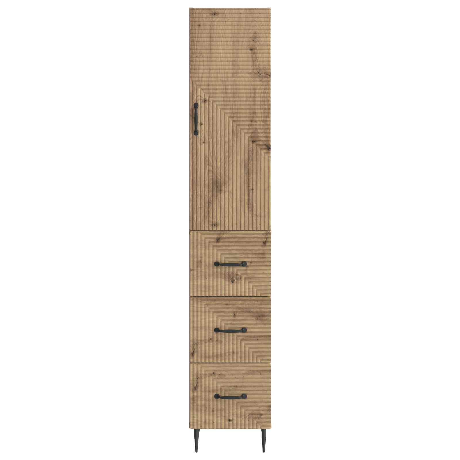 Schrankset 2 pcs Artisan-Eiche 33 x 34,5 x 90 cm Holzwerkstoff