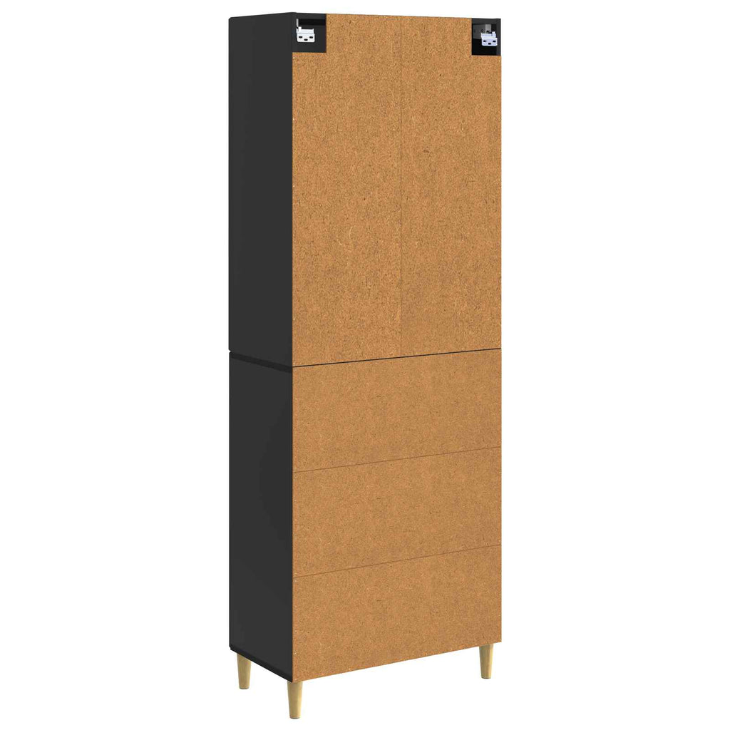 Schrankset 2 pcs Schwarz 66 x 34,5 x 90 cm Holzwerkstoff