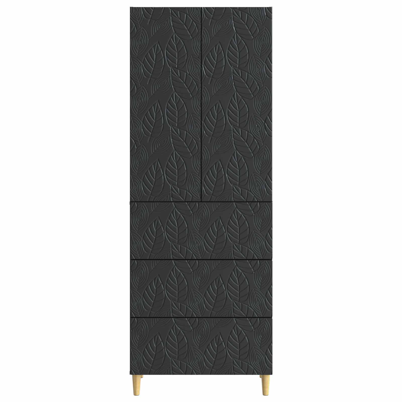 Schrankset 2 pcs Schwarz 66 x 34,5 x 90 cm Holzwerkstoff
