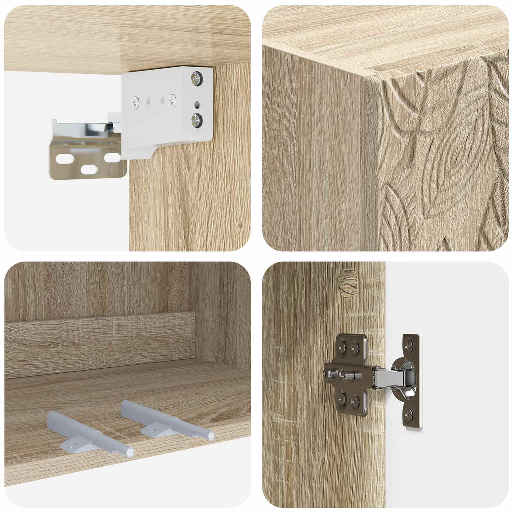 Schrankset 2 pcs Sonoma-Eiche 66 x 34,5 x 90 cm Holzwerkstoff