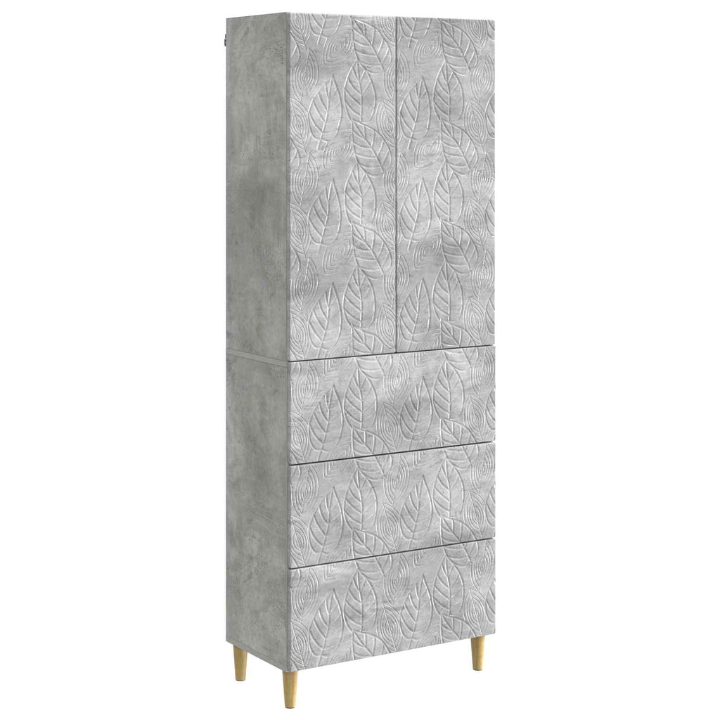Schrankset 2 pcs Betongrau 66 x 34,5 x 90 cm Holzwerkstoff