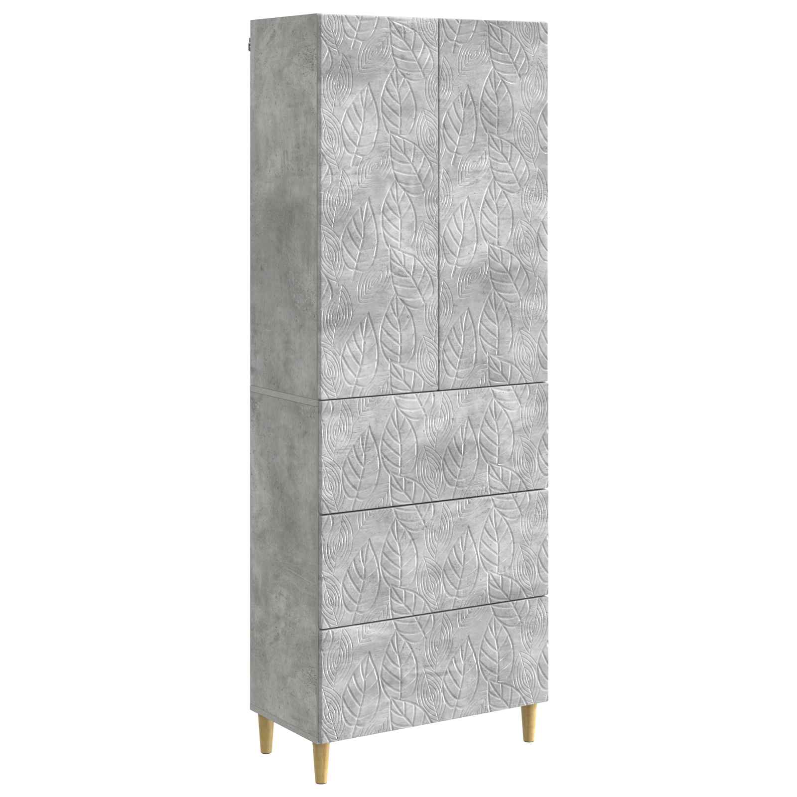 Schrankset 2 pcs Betongrau 66 x 34,5 x 90 cm Holzwerkstoff