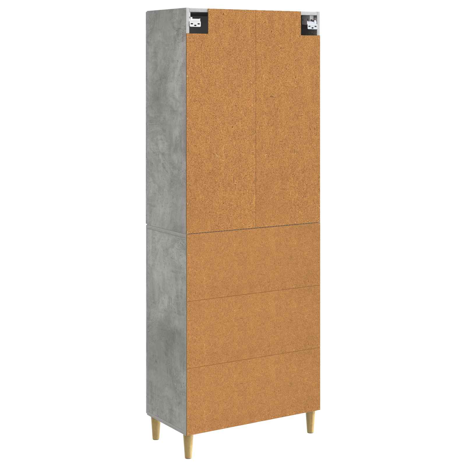 Schrankset 2 pcs Betongrau 66 x 34,5 x 90 cm Holzwerkstoff