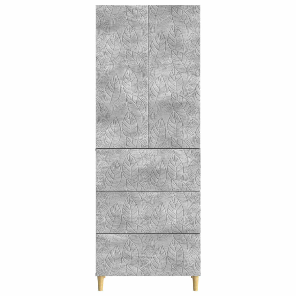 Schrankset 2 pcs Betongrau 66 x 34,5 x 90 cm Holzwerkstoff
