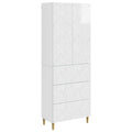 Schrankset 2 pcs Hochglanz Weiß 66 x 34,5 x 90 cm Holzwerkstoff