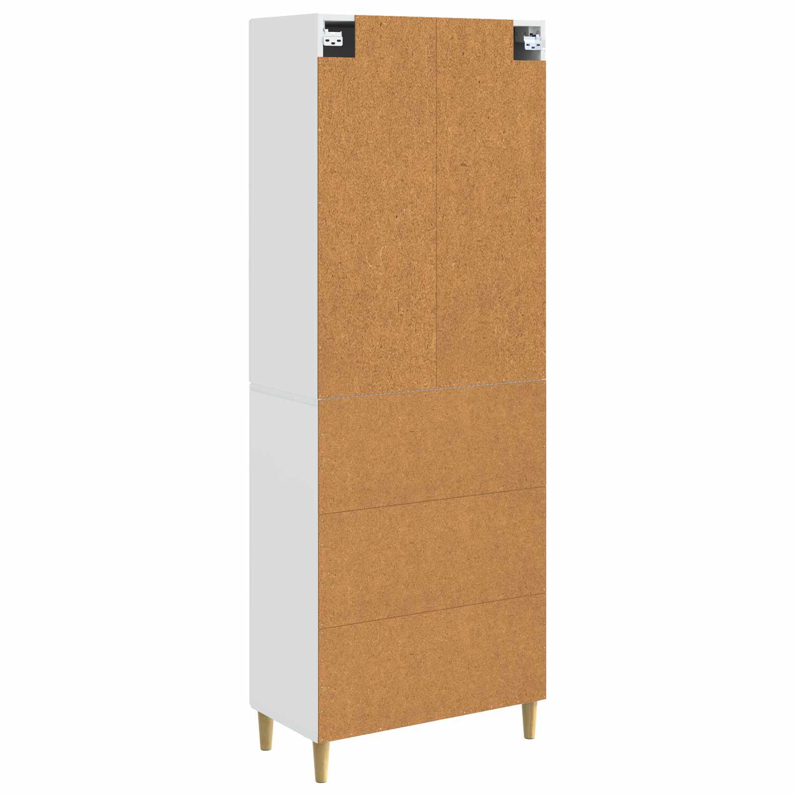 Schrankset 2 pcs Hochglanz Weiß 66 x 34,5 x 90 cm Holzwerkstoff