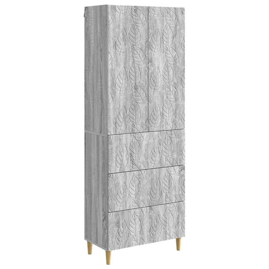 Schrankset 2 pcs Grau Sonoma 66 x 34,5 x 90 cm Holzwerkstoff