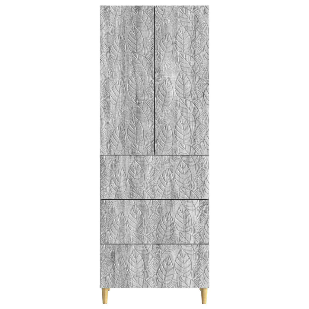 Schrankset 2 pcs Grau Sonoma 66 x 34,5 x 90 cm Holzwerkstoff