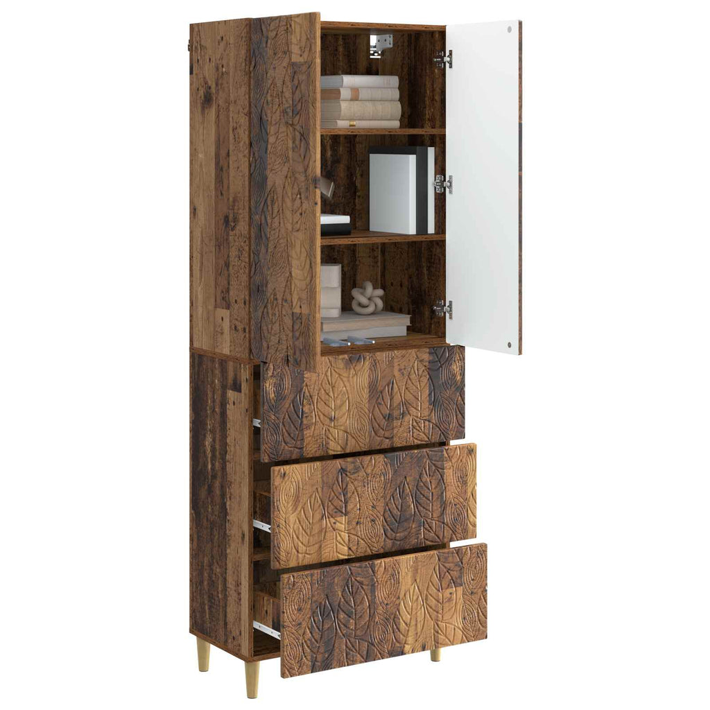 Schrankset 2 pcs Altholz 66 x 34,5 x 90 cm Holzwerkstoff