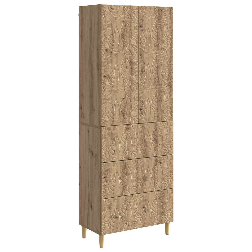 Schrankset 2 pcs Artisan-Eiche 66 x 34,5 x 90 cm Holzwerkstoff