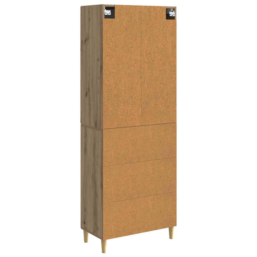 Schrankset 2 pcs Artisan-Eiche 66 x 34,5 x 90 cm Holzwerkstoff