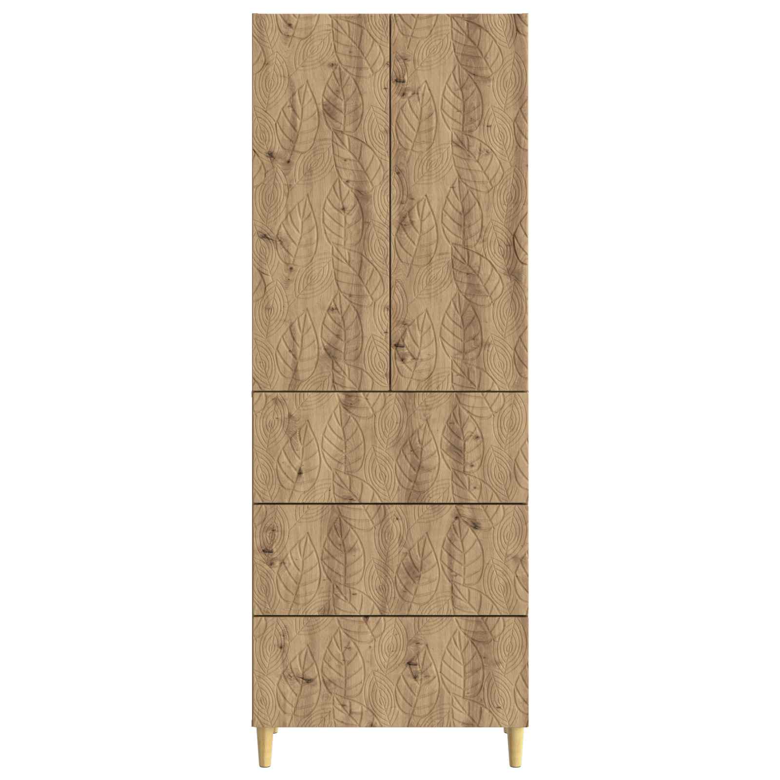 Schrankset 2 pcs Artisan-Eiche 66 x 34,5 x 90 cm Holzwerkstoff