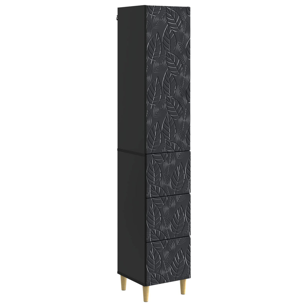 Schrankset 2 pcs Schwarz 33 x 34,5 x 90 cm Holzwerkstoff