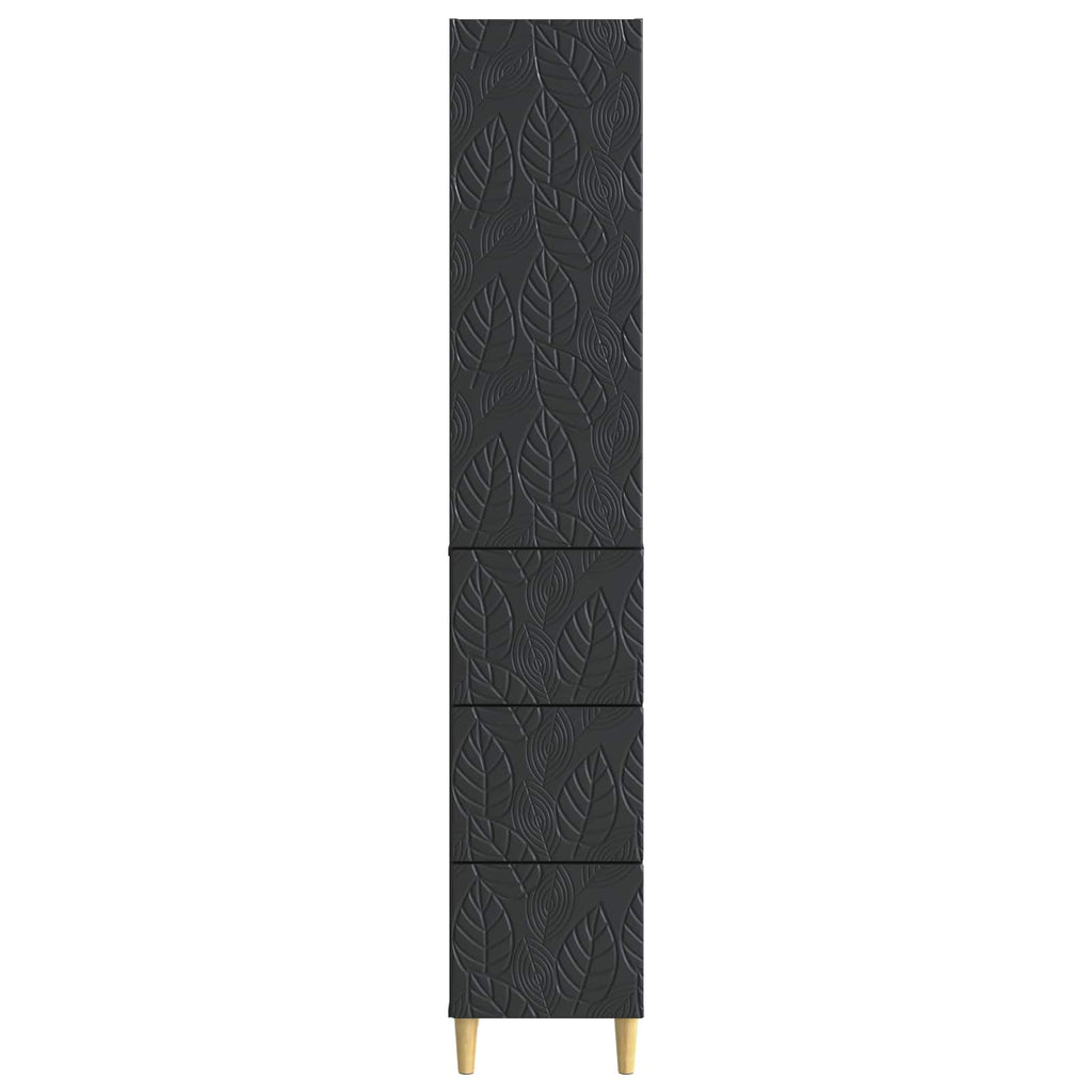 Schrankset 2 pcs Schwarz 33 x 34,5 x 90 cm Holzwerkstoff