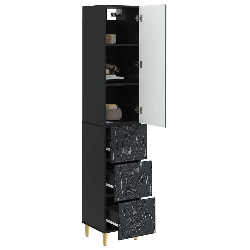 Schrankset 2 pcs Schwarz 33 x 34,5 x 90 cm Holzwerkstoff