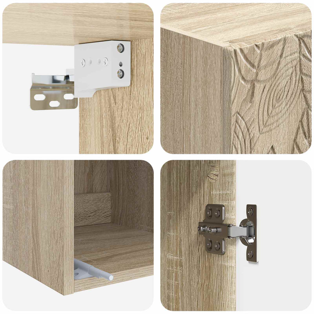 Schrankset 2 pcs Sonoma-Eiche 33 x 34,5 x 90 cm Holzwerkstoff