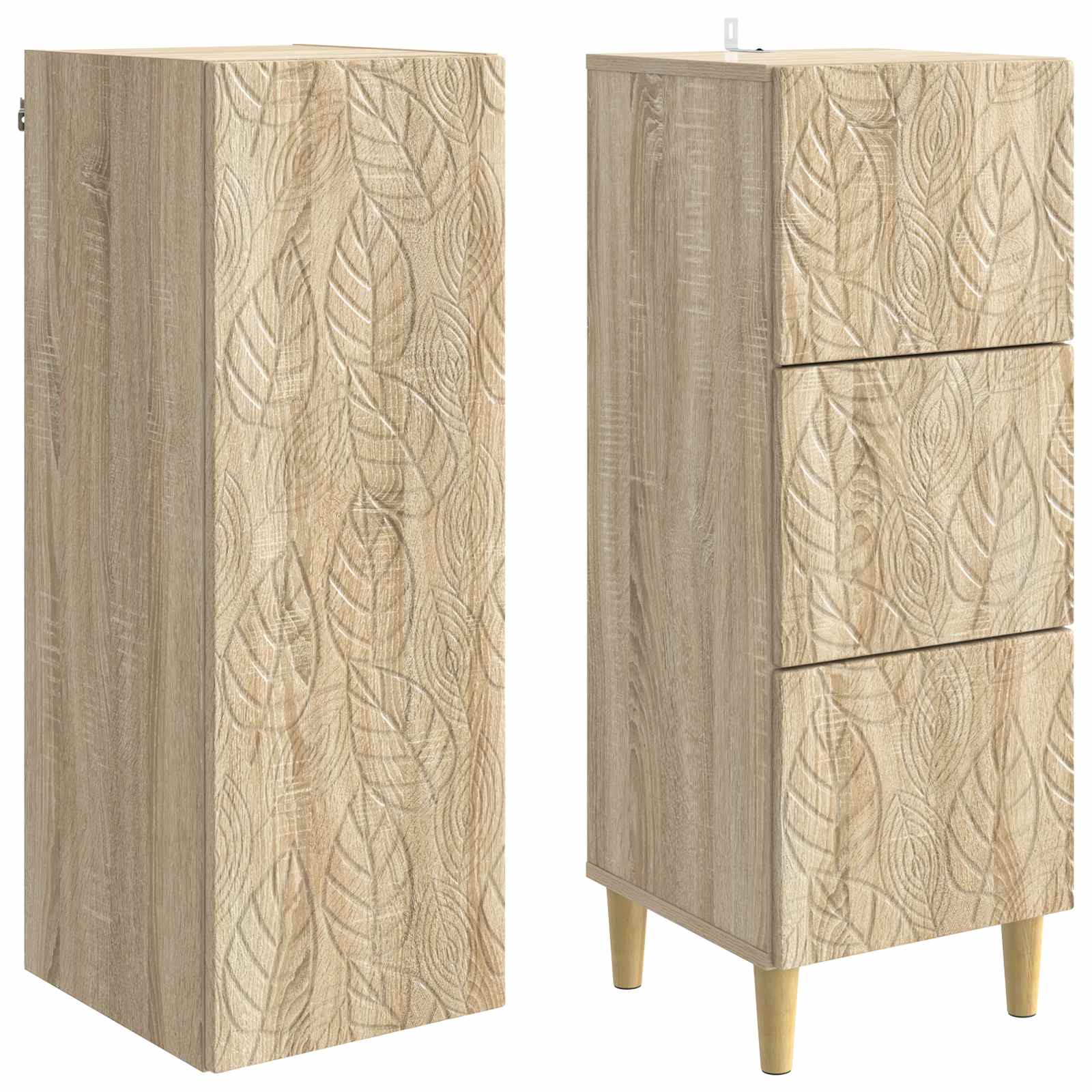 Schrankset 2 pcs Sonoma-Eiche 33 x 34,5 x 90 cm Holzwerkstoff