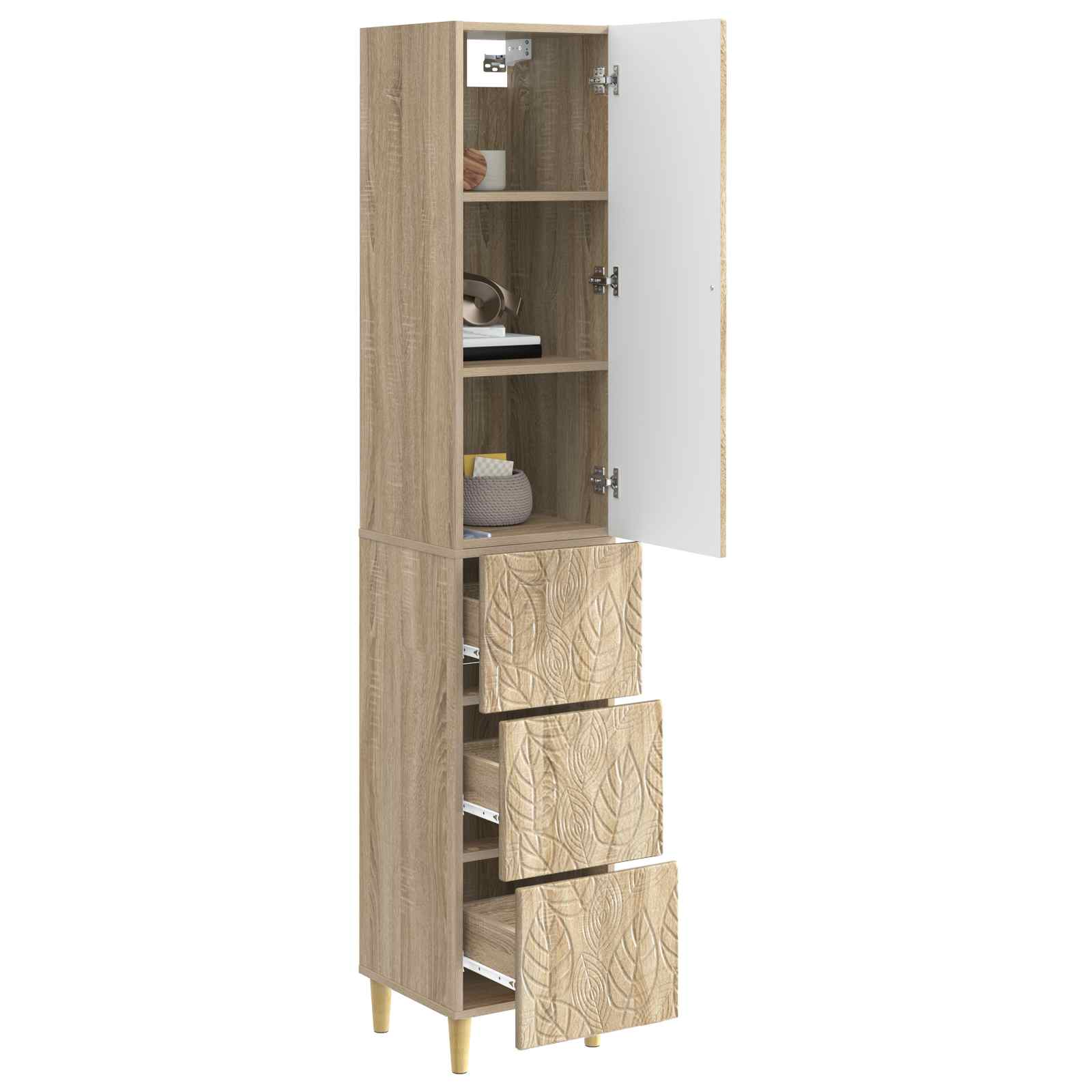 Schrankset 2 pcs Sonoma-Eiche 33 x 34,5 x 90 cm Holzwerkstoff