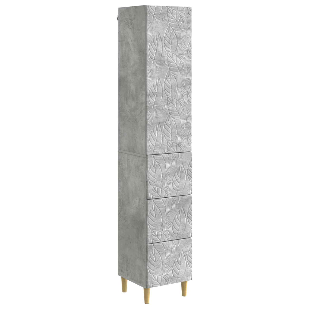 Schrankset 2 pcs Betongrau 33 x 34,5 x 90 cm Holzwerkstoff