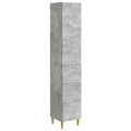 Schrankset 2 pcs Betongrau 33 x 34,5 x 90 cm Holzwerkstoff