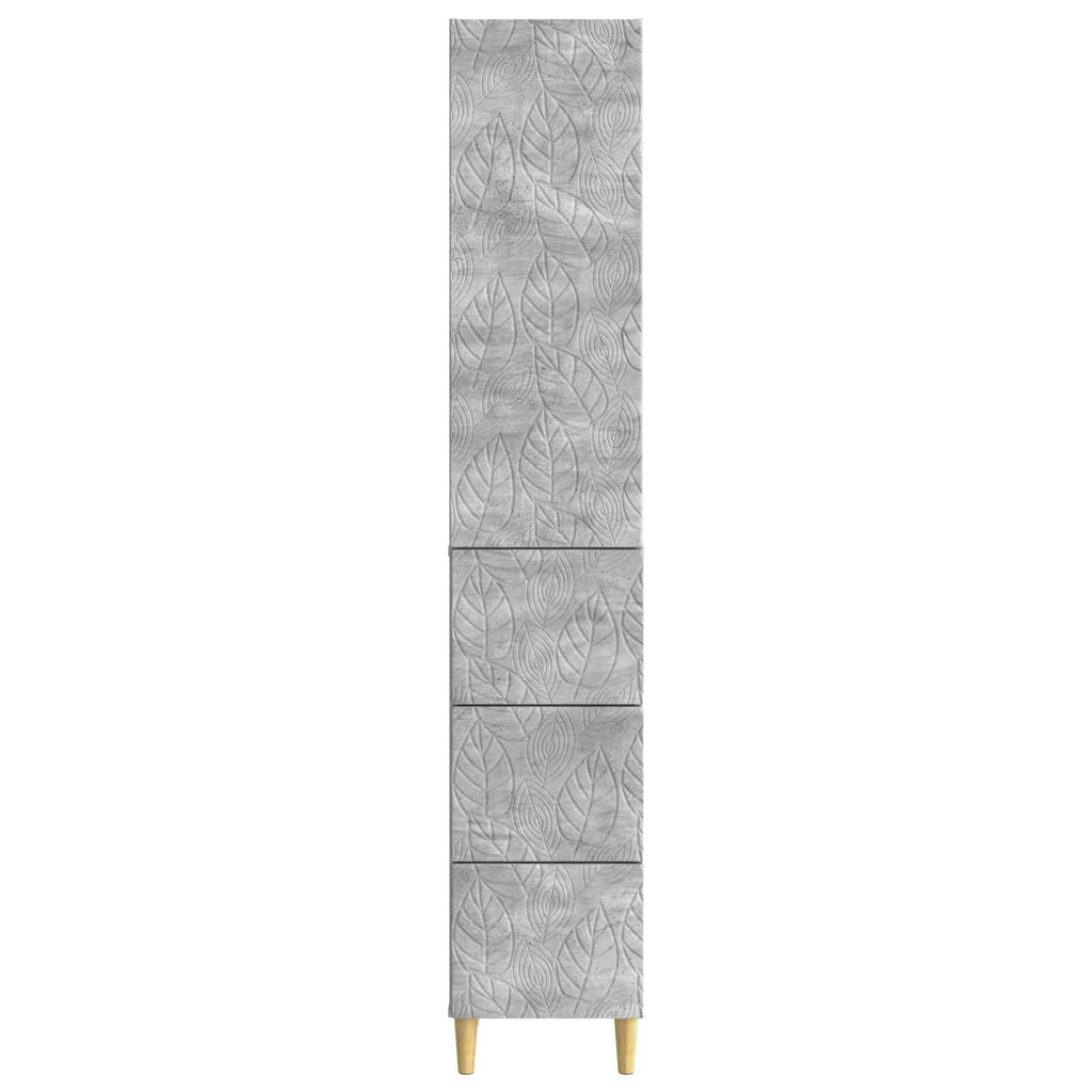 Schrankset 2 pcs Betongrau 33 x 34,5 x 90 cm Holzwerkstoff