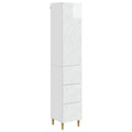 Schrankset 2 pcs Hochglanz Weiß 33 x 34,5 x 90 cm Holzwerkstoff