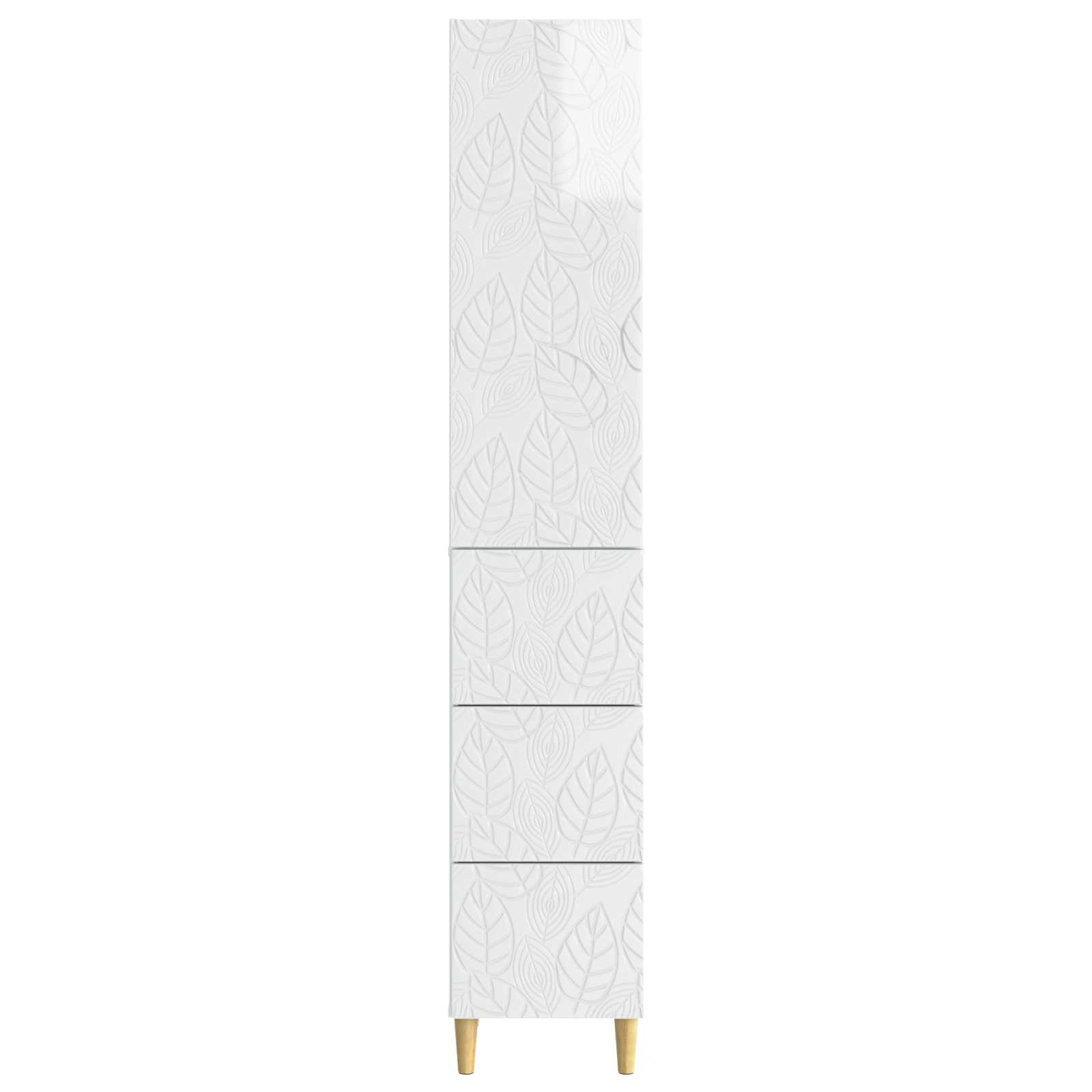 Schrankset 2 pcs Hochglanz Weiß 33 x 34,5 x 90 cm Holzwerkstoff