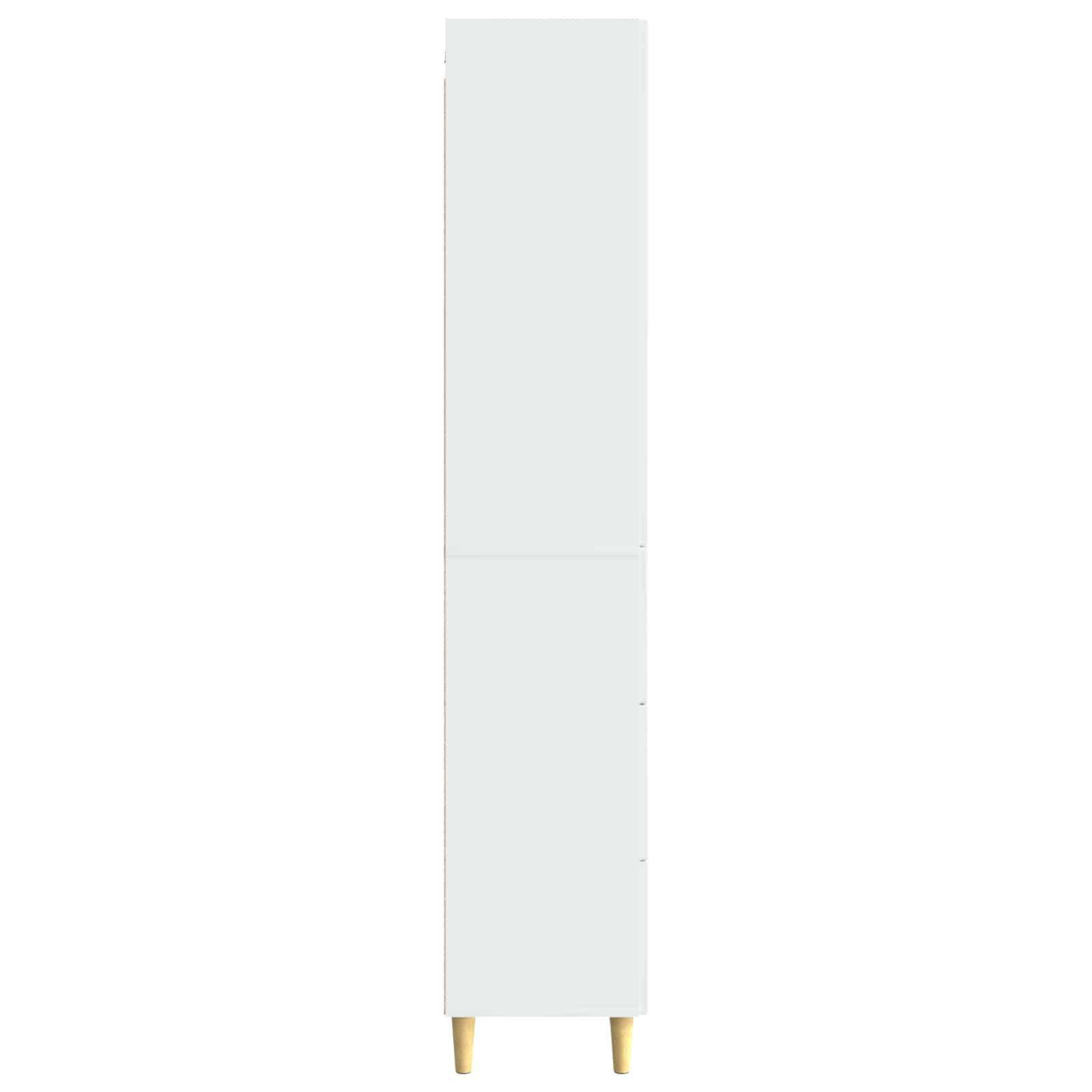 Schrankset 2 pcs Hochglanz Weiß 33 x 34,5 x 90 cm Holzwerkstoff