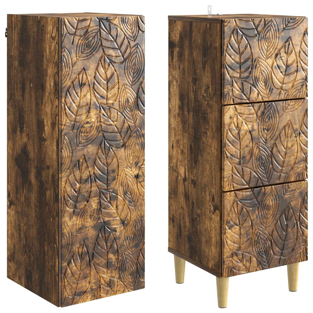 Schrankset 2 pcs Geräucherte Eiche 33 x 34,5 x 90 cm